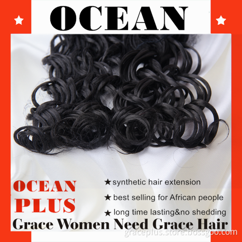 2015 fashion tangle free synthetic curly hair natural black factory price extension for sale